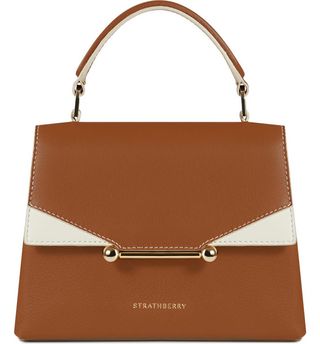 Strathberry + Mini Trinity Bicolor Leather Top Handle Bag