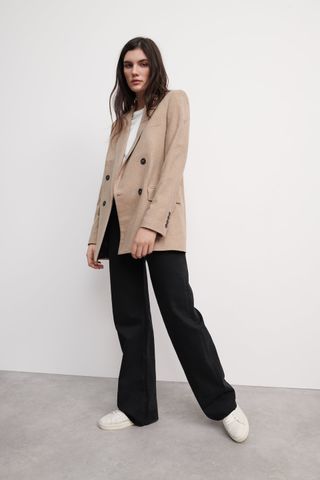 Zara + Oversized Wool Blend Blazer