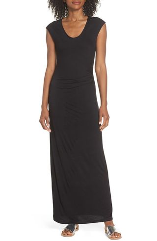 Fraiche by J + Ruched Jersey Maxi Dress