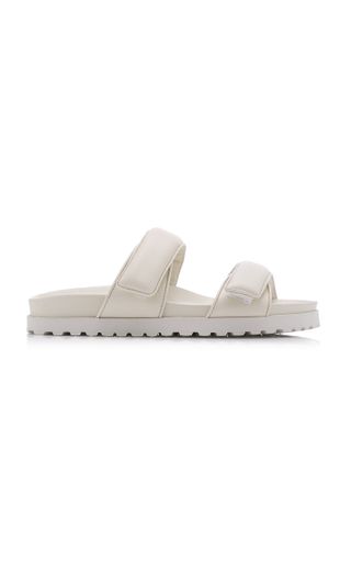 Gia Borghini x Pernille Teisbaek + Padded Leather Platform Slide Sandals
