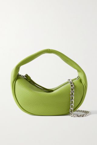 By Far + Baby Cush Chain-Embellished Textured-Leather Shoulder Bag