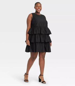 Who What Wear x Target + Sleeveless Multi Tiered Dress