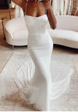 Etsy + Mermaid Wedding Dress 2 Styles Sparkly Mermaid Wedding Dress - Etsy Uk