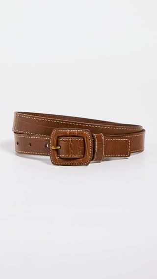 Madewell + Textured Covered Buckle Croco Belt