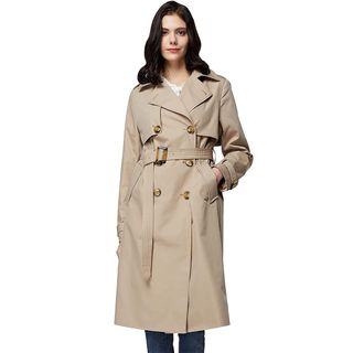 Orolay + 3/4 Length Double Breasted Trench Coat