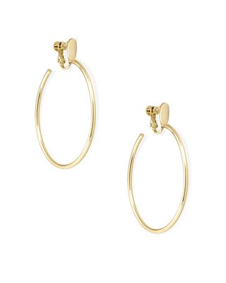 Kendra Scott + Pepper Clip on Hoop Earrings in Gold