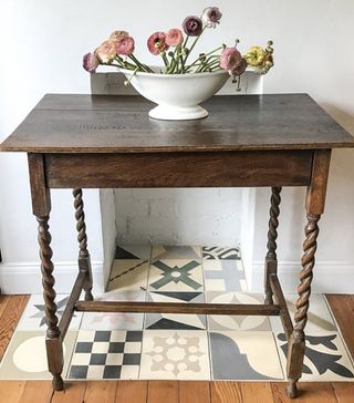Antique + Traditional Barley Twist Wooden Side Table
