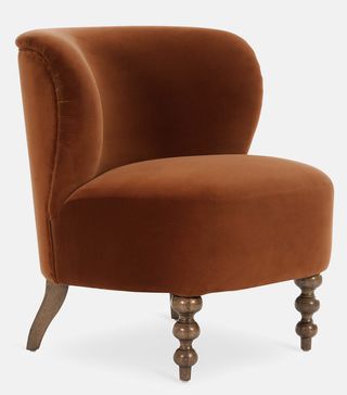 Soho Home + Dolly Chair, Moleskin Velvet Rust