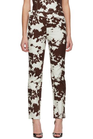 Miaou + Brown Cow Print Lou Trousers