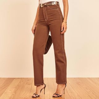 Reformation + Cowboy High Rise Straight Jeans