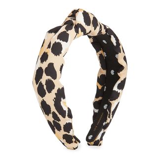 Lele Sadoughi + Silk-Blend Leopard Print Knotted Headband