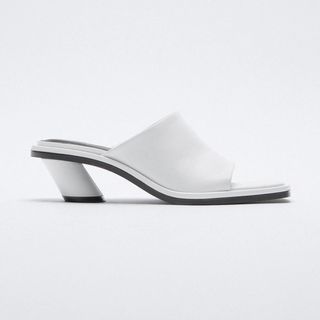 Zara + Soft Leather Heeled Slides