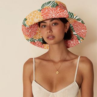 Faithfull the Brand + Frederikke Sun Hat Mariposa Floral Print
