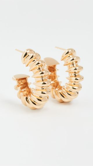 Missoma + Gold Large Ridged Claw Hoops