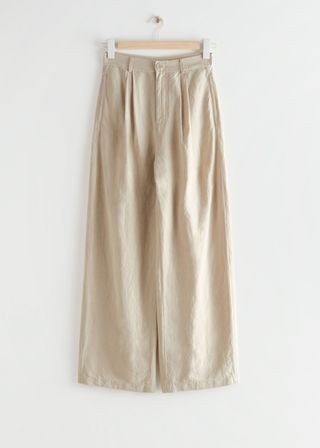 & Other Stories + Wide Pleated High Waist Trousers