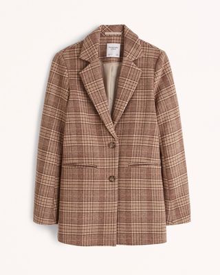 Abercrombie and Fitch + Heavyweight Wool-Blend Blazer Coat