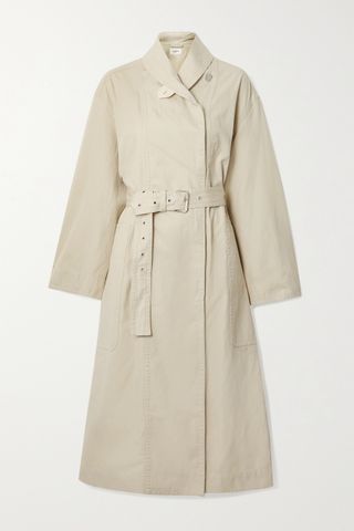 Isabel Marant Étoile + Peter Oversized Belted Cotton and Linen-Blend Trench Coat