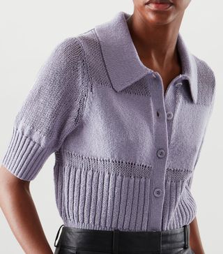COS + Mesh Panel Knitted Top