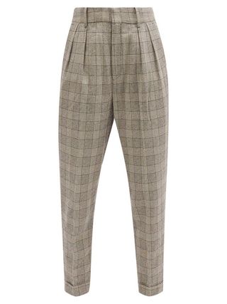 Isabel Marant + Magali High-Rise Prince of Wales-Check Trousers