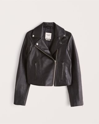 Abercrombie & Fitch + Vegan Leather Biker Jacket
