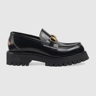 Gucci + Leather Lug-Sole Loafers
