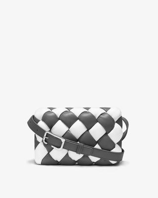 JW Pei + Maze Bag in White & Dark Gray