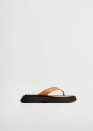 Mango + Platform Leather Sandals