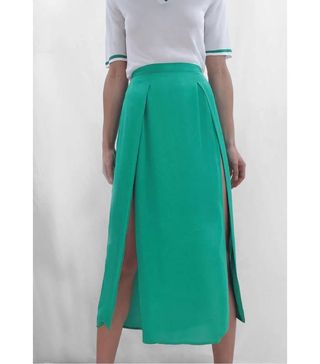 French Connection + Inu Satin Slip Skirt