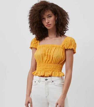 French Connection + Almo Cotton Square Neck Top