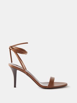 The Row + Maud 80 Leather Wrap Sandals