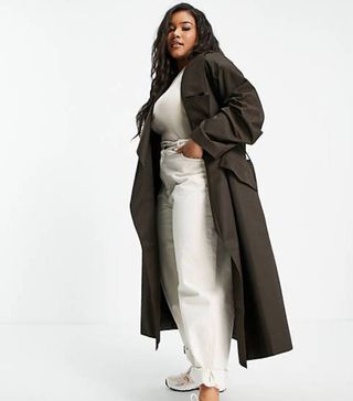Asos Curve + Waterfall Trench Coat