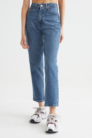 H&M + Slim Straight High Ankle Jeans