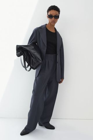 H&M + High-Waisted Tailored Trousers