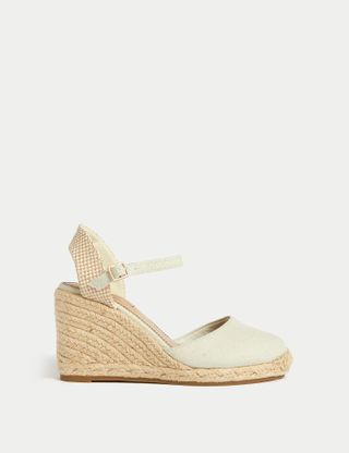 M&S Collection + Ankle Strap Wedge Espadrilles