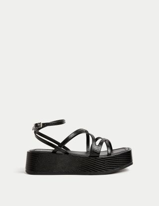 M&S Collection + Strappy Flatform Sandals
