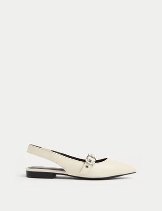M&S Collection + Buckled Flat Slingback Shoes