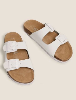 M&S Collection + Leather Two Strap Sandals