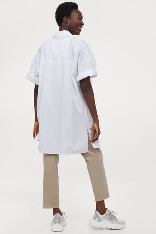 H&M + Long Cotton Poplin Shirt