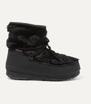 Moon Boot + Monaco Rubber and Faux Fur Snow Boots