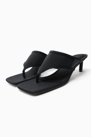 Zara + High Heeled Fabric Sandals