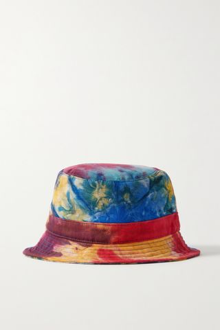 Gabriela Hearst + Tie-Dyed Cashmere and Silk-Blend Bucket Hat