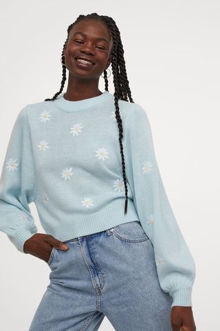 H&M + Embroidery-Detail Jumper