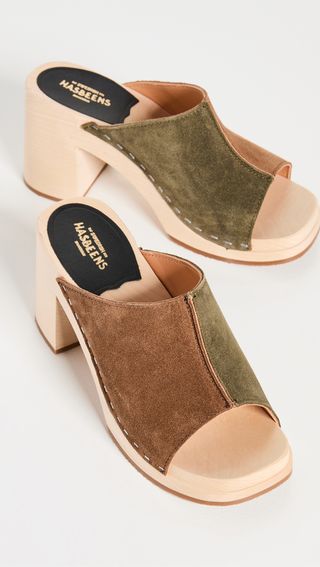 Swedish Hasbeens + Suede Combo Clogs