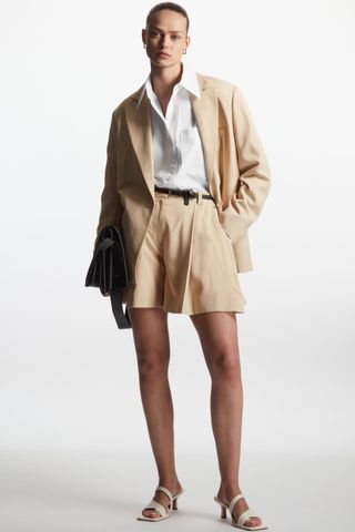 COS + Tailored Silk Shorts