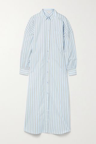 By Malene Birger + Eina Oversized Striped Organic Cotton-Poplin Maxi Dress
