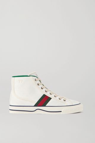 Gucci + Tennis 1977 Logo-Embroidered Printed Canvas High-Top Sneakers