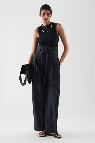 COS + High-waisted Paperbag Pants