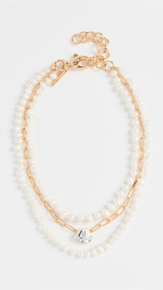 Lele Sadoughi + Swarovski Crystal Shell Necklace