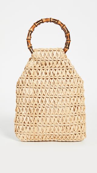 Caterina Bertini + Woven Bamboo Handle Bag