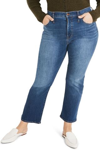 Madewell + Cali High Waist Demi Boot Jeans